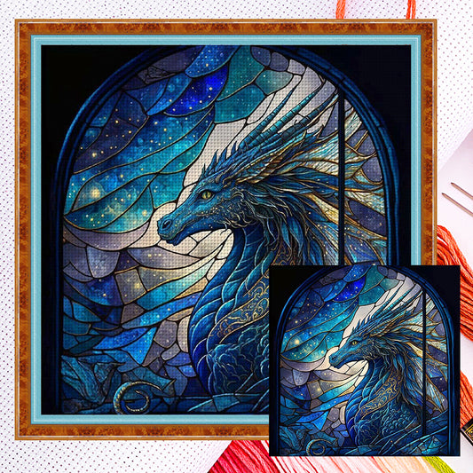 Glass Painting-Pterosaur - 11CT Counted Cross Stitch 40*40CM