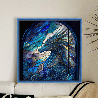 Glass Painting-Pterosaur - 11CT Counted Cross Stitch 40*40CM