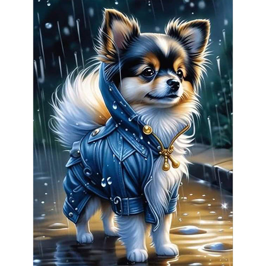 Puppy Wearing Clothes - Full Round Drill Diamond Painting 30*40CM