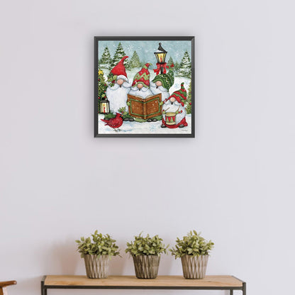 Christmas Carol Gnome - Full Round Drill Diamond Painting 30*30CM