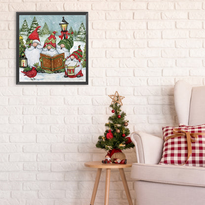 Christmas Carol Gnome - Full Round Drill Diamond Painting 30*30CM