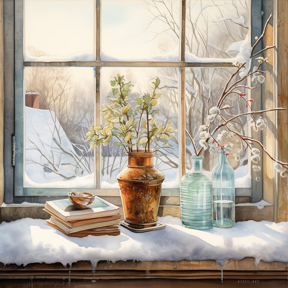 Winter Room - Full Round Drill Diamond Painting 30*30CM