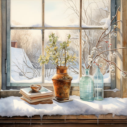 Winter Room - Full Round Drill Diamond Painting 30*30CM