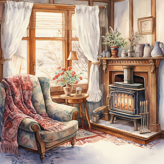 Winter Room - Full Round Drill Diamond Painting 30*30CM