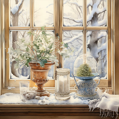 Winter Room - Full Round Drill Diamond Painting 30*30CM