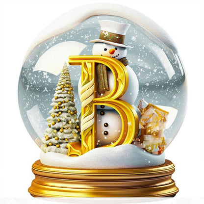 Christmas Crystal Ball Letter B - Full Round Drill Diamond Painting 30*30CM