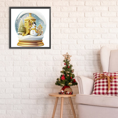 Christmas Crystal Ball Letter J - Full Round Drill Diamond Painting 30*30CM