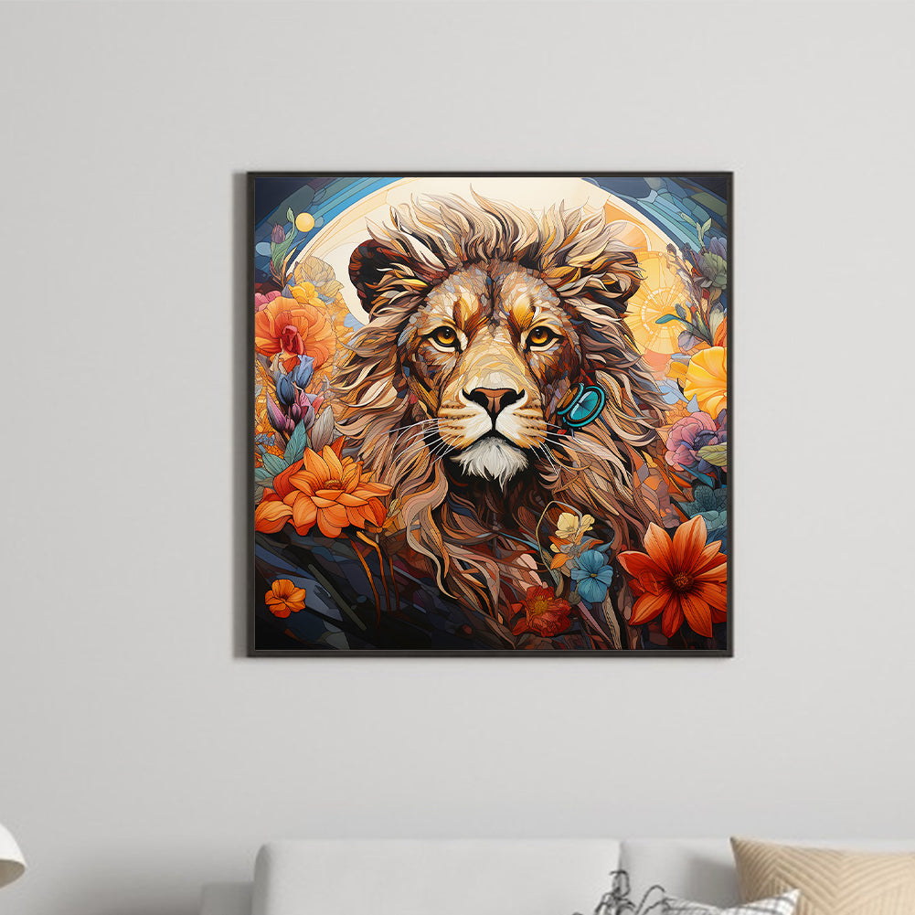 Pastoral Animal Lion - Full Round Drill Diamond Painting 30*30CM