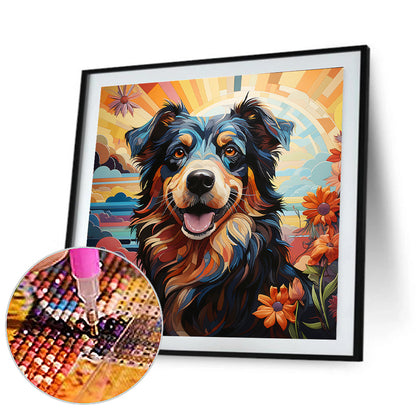 Pastoral Animal Dog - Full Round Drill Diamond Painting 30*30CM