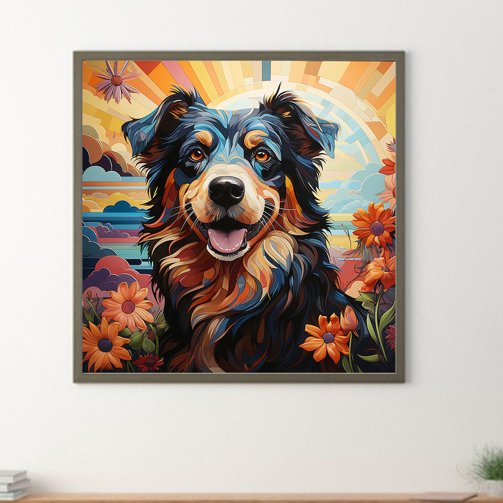 Pastoral Animal Dog - Full Round Drill Diamond Painting 30*30CM