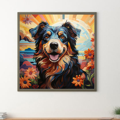Pastoral Animal Dog - Full Round Drill Diamond Painting 30*30CM