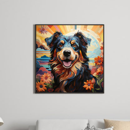 Pastoral Animal Dog - Full Round Drill Diamond Painting 30*30CM