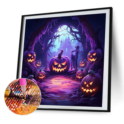 Halloween Pumpkin - Full Round Drill Diamond Painting 40*40CM