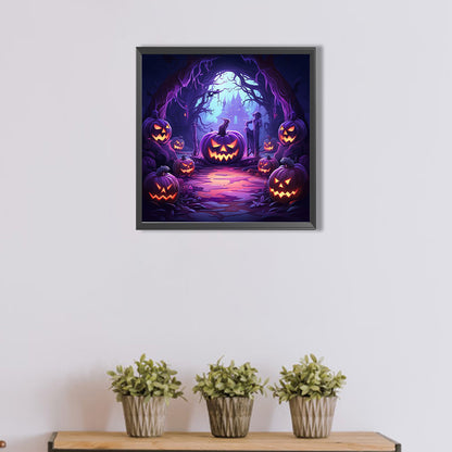 Halloween Pumpkin - Full Round Drill Diamond Painting 40*40CM