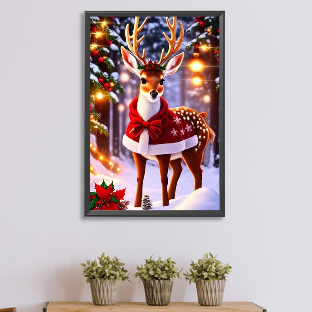 Christmas Holiday Atmosphere - Full Round Drill Diamond Painting 40*60CM