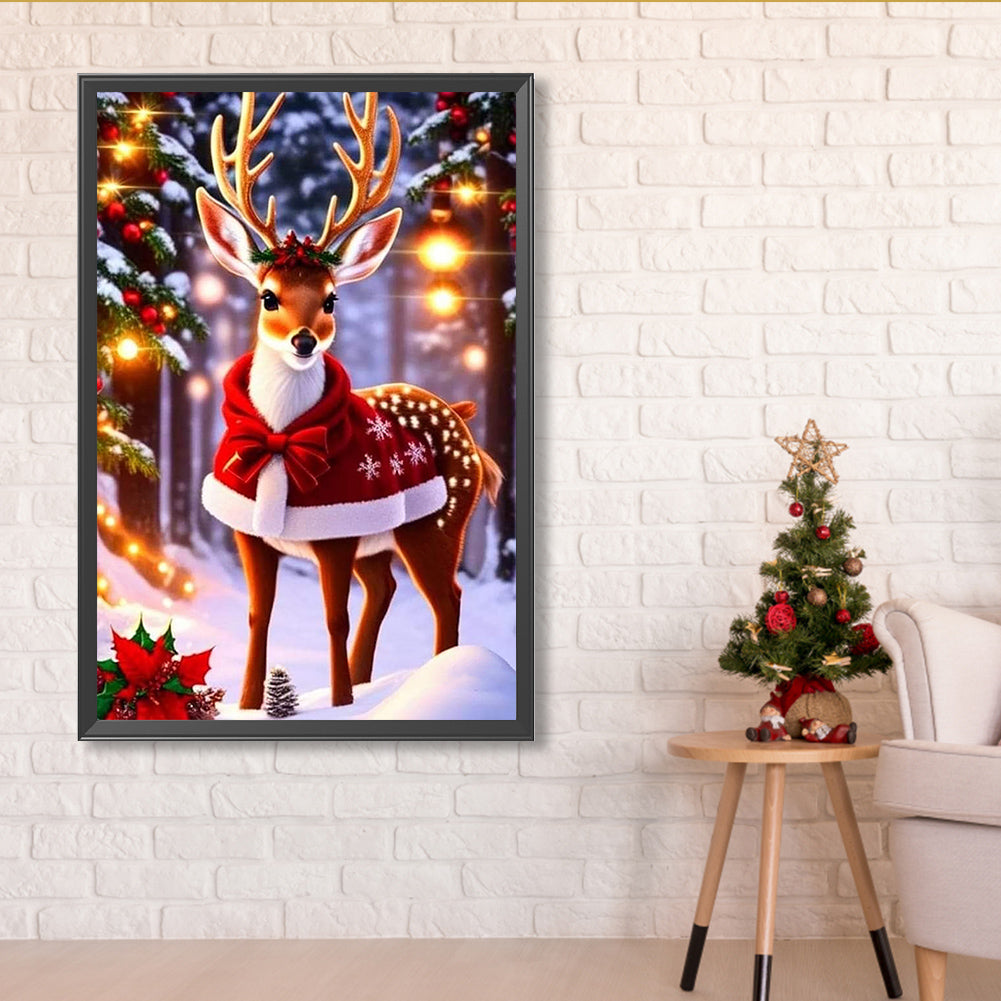 Christmas Holiday Atmosphere - Full Round Drill Diamond Painting 40*60CM