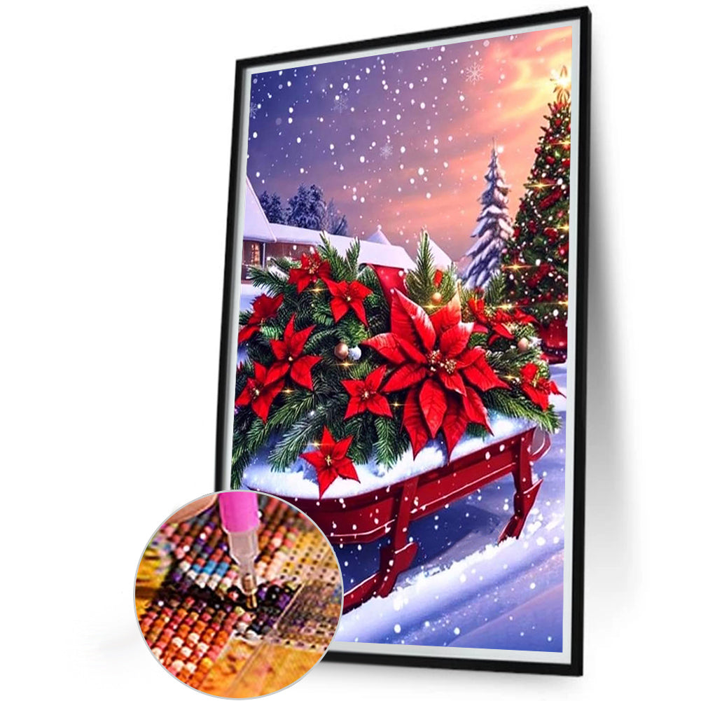 Christmas Holiday Atmosphere - Full Round Drill Diamond Painting 40*60CM