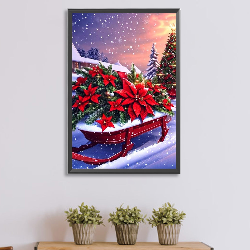 Christmas Holiday Atmosphere - Full Round Drill Diamond Painting 40*60CM