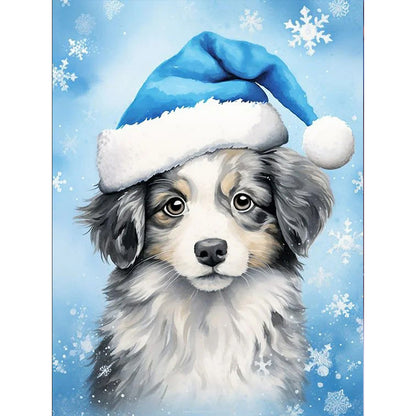 Christmas Puppy - Full Round Drill Diamond Painting 30*40CM