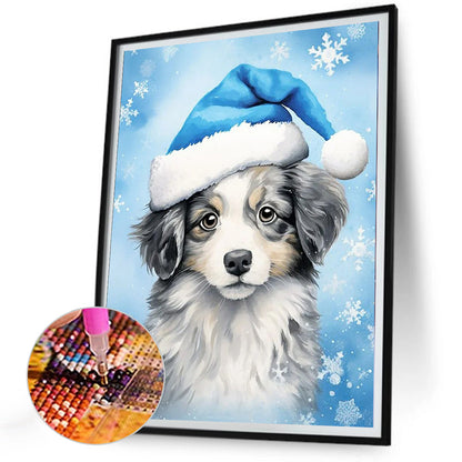 Christmas Puppy - Full Round Drill Diamond Painting 30*40CM