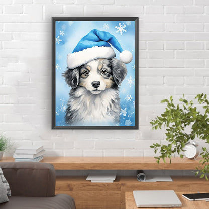 Christmas Puppy - Full Round Drill Diamond Painting 30*40CM