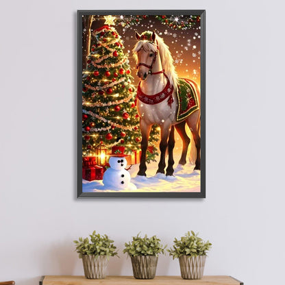 Christmas Holiday Atmosphere - Full Round Drill Diamond Painting 40*60CM