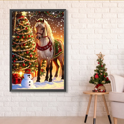 Christmas Holiday Atmosphere - Full Round Drill Diamond Painting 40*60CM