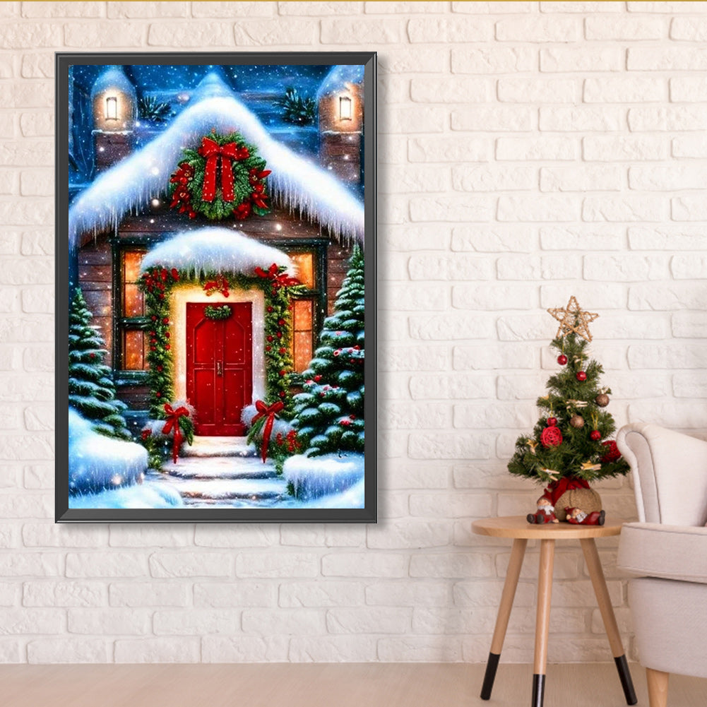 Christmas Holiday Atmosphere - Full Round Drill Diamond Painting 40*60CM