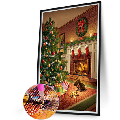 Christmas Holiday Atmosphere - Full Round Drill Diamond Painting 40*60CM