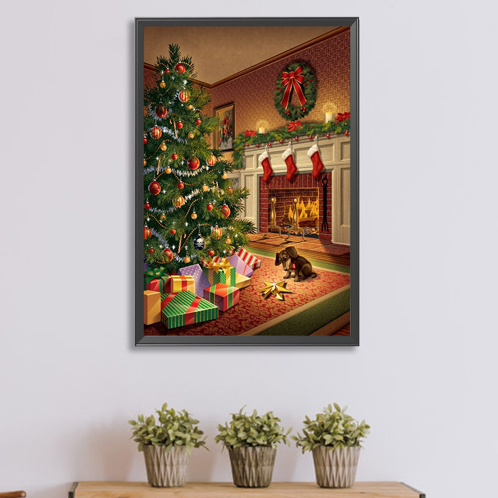 Christmas Holiday Atmosphere - Full Round Drill Diamond Painting 40*60CM