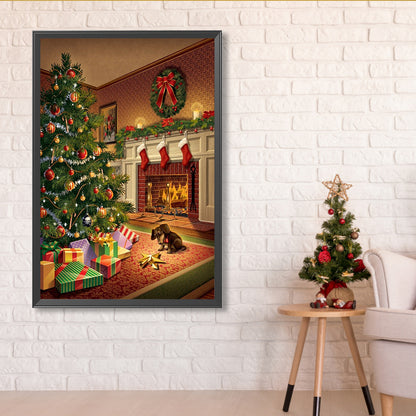 Christmas Holiday Atmosphere - Full Round Drill Diamond Painting 40*60CM