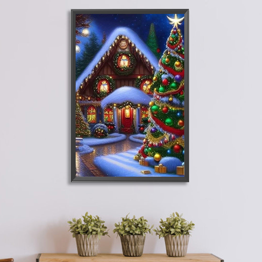 Christmas Holiday Atmosphere - Full Round Drill Diamond Painting 40*60CM