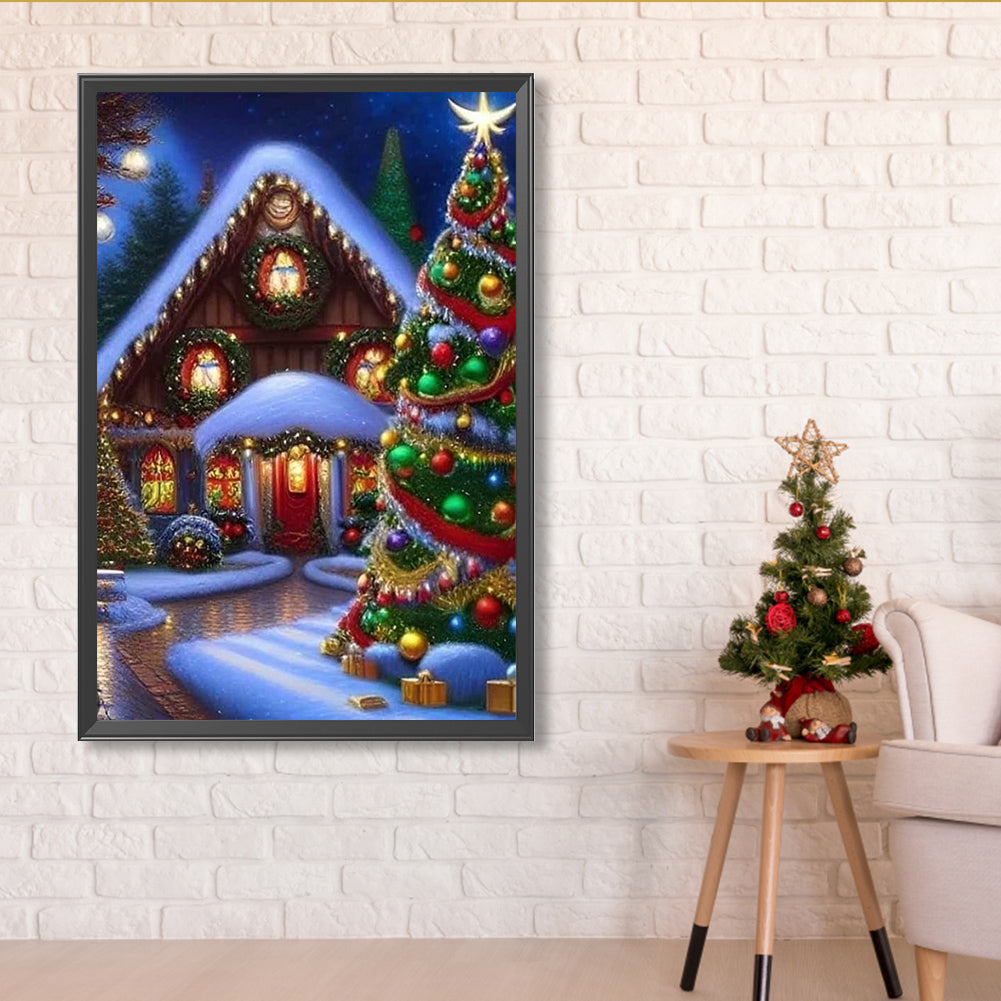 Christmas Holiday Atmosphere - Full Round Drill Diamond Painting 40*60CM