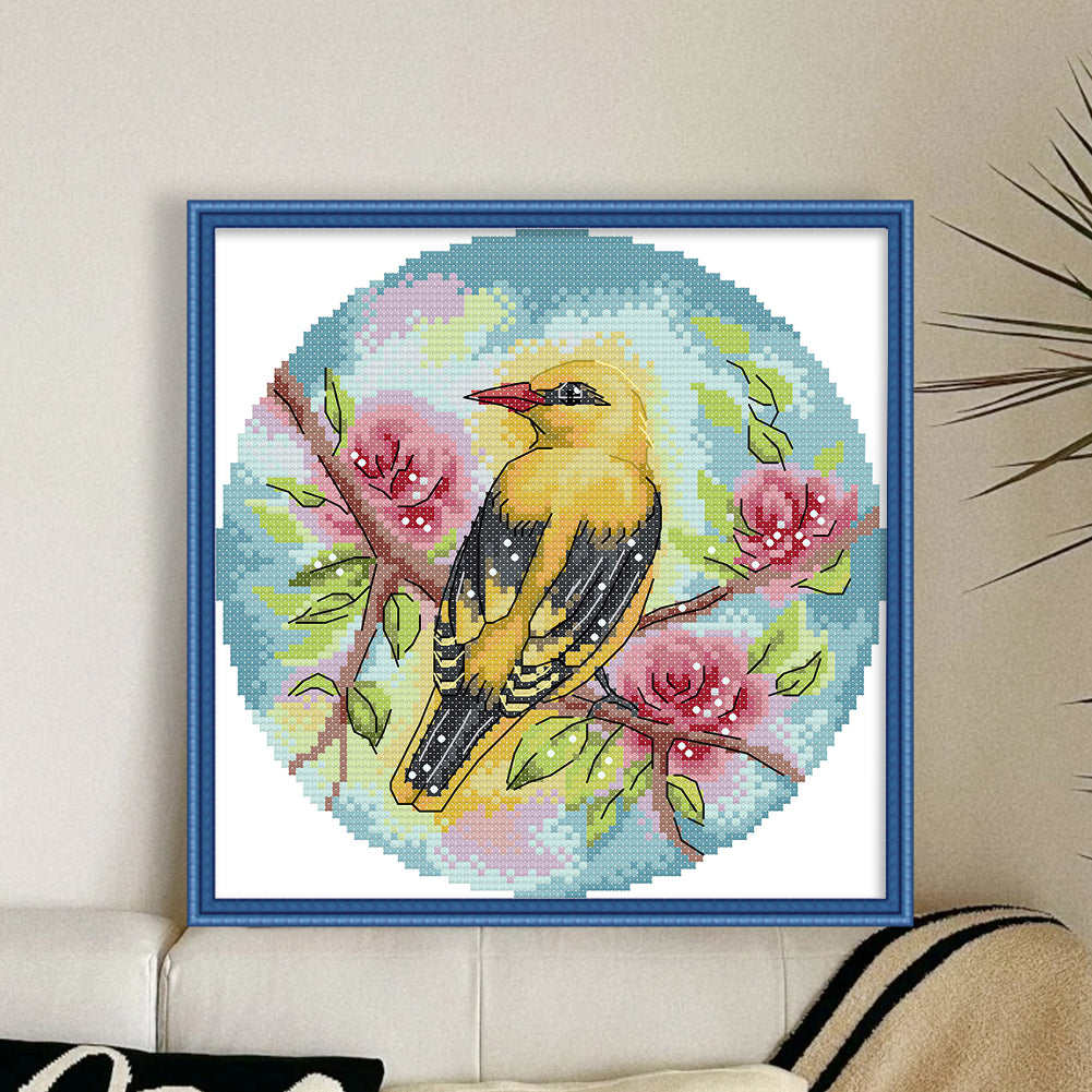 Oriole - 14CT Stamped Cross Stitch 21*21CM(Joy Sunday)