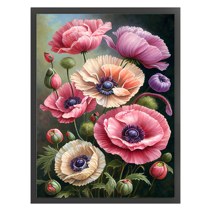 Poppy Flower - 11CT Stamped Cross Stitch 40*55CM