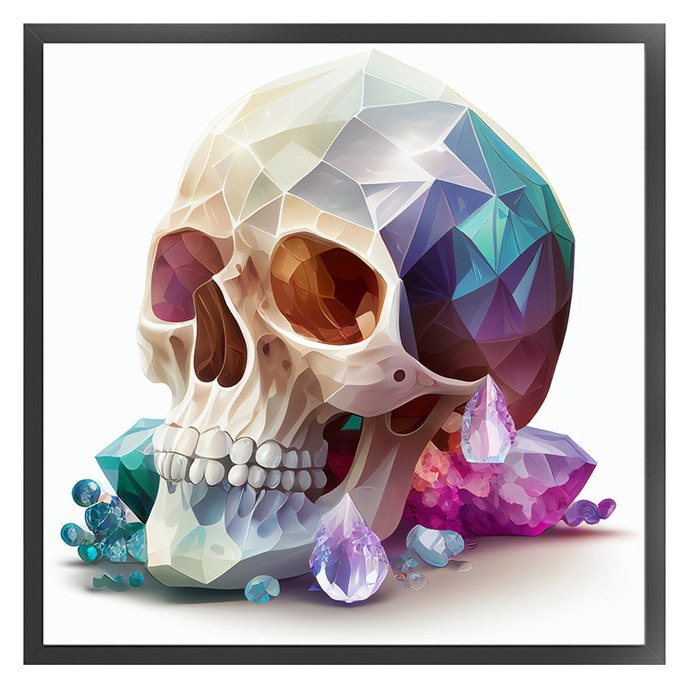 Color Skull - 11CT Stamped Cross Stitch 50*50CM