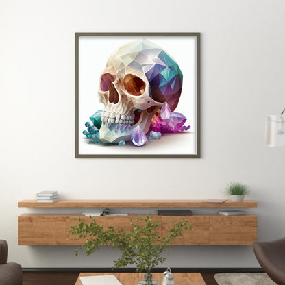 Color Skull - 11CT Stamped Cross Stitch 50*50CM