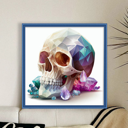 Color Skull - 11CT Stamped Cross Stitch 50*50CM