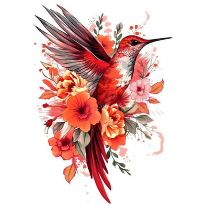 Hummingbird And Flower - 18CT Stamped Cross Stitch 30*45CM