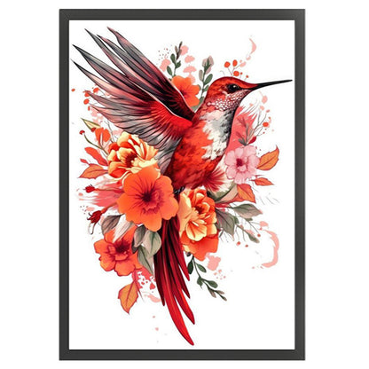 Hummingbird And Flower - 18CT Stamped Cross Stitch 30*45CM