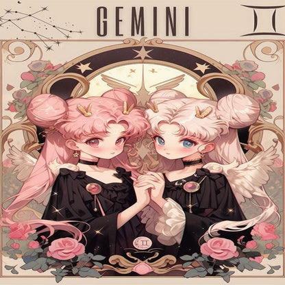 Girls Of The Twelve Zodiac Signs-Gemini - 11CT Stamped Cross Stitch 50*75CM
