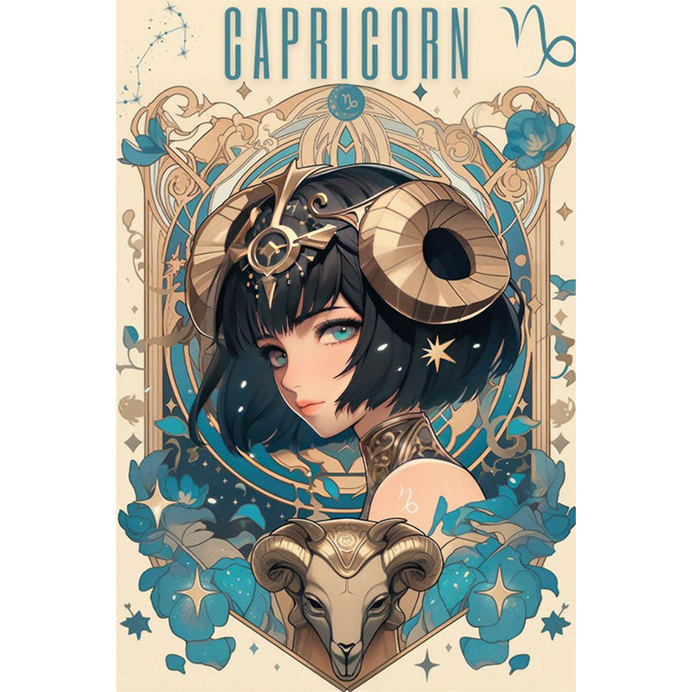 Twelve Zodiac Girls-Capricorn - 11CT Stamped Cross Stitch 50*75CM