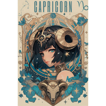 Twelve Zodiac Girls-Capricorn - 11CT Stamped Cross Stitch 50*75CM