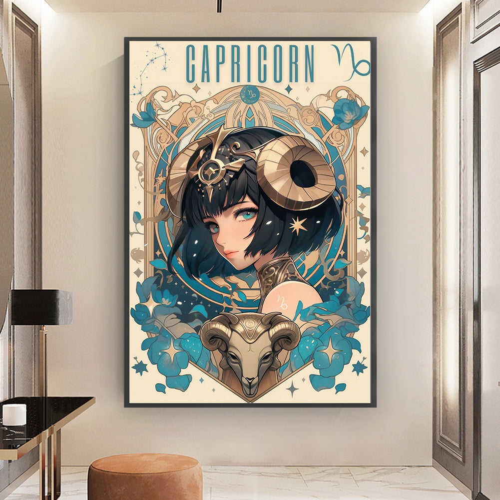 Twelve Zodiac Girls-Capricorn - 11CT Stamped Cross Stitch 50*75CM