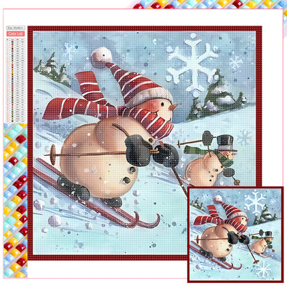 Snowman - Full Square Drill Diamond Painting 30*30CM