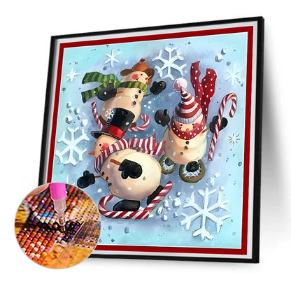 Snowman - Full Square Drill Diamond Painting 30*30CM