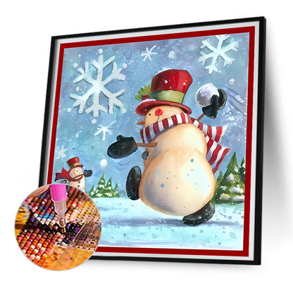 Snowman - Full Square Drill Diamond Painting 30*30CM