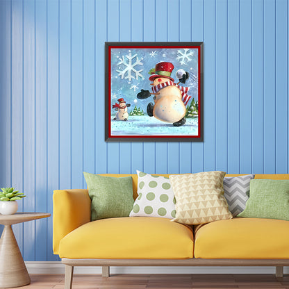 Snowman - Full Square Drill Diamond Painting 30*30CM