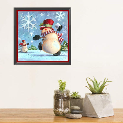 Snowman - Full Square Drill Diamond Painting 30*30CM