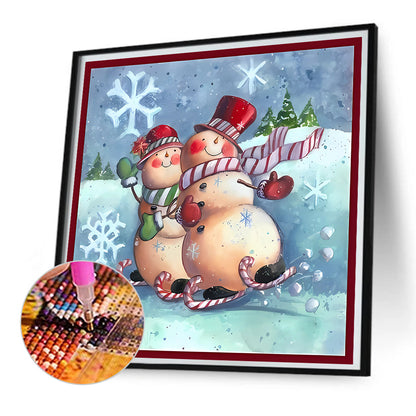 Snowman - Full Square Drill Diamond Painting 30*30CM